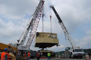 A Large Crane On The Back Of A Boat