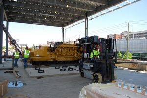 A Truck Is Parked On The Side Of A Building